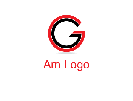 two line art letter G 