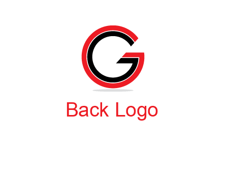 two line art letter G 
