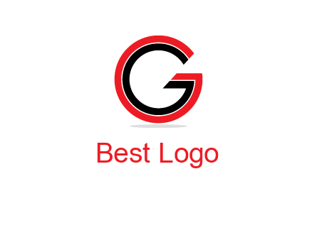 two line art letter G 