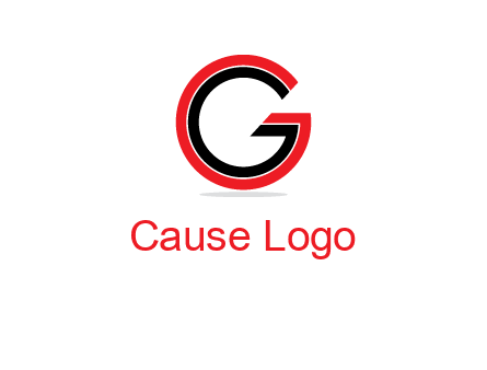 two line art letter G 