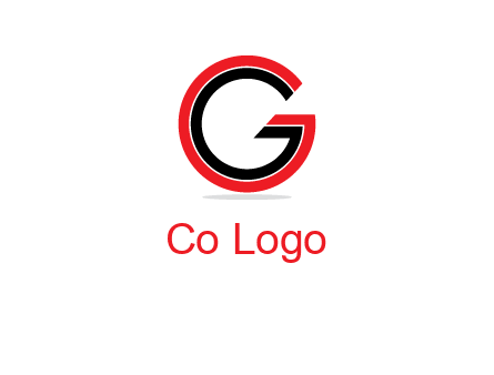 two line art letter G 