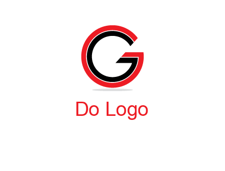 two line art letter G 