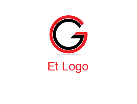 two line art letter G 
