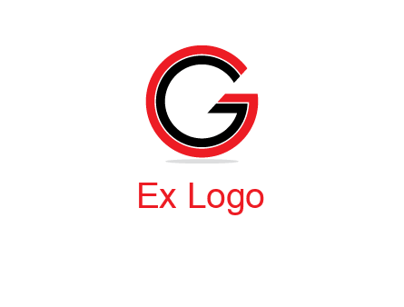two line art letter G 