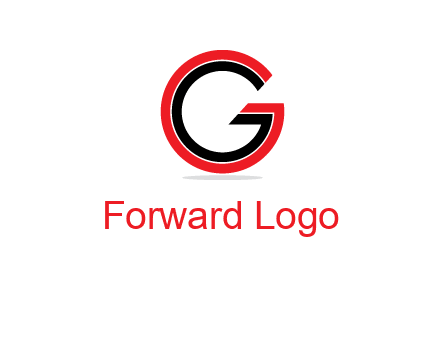 two line art letter G 