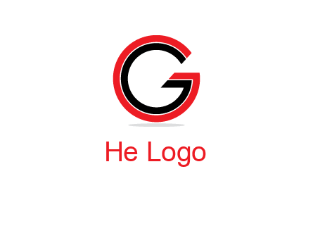 two line art letter G 