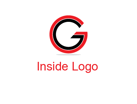 two line art letter G 