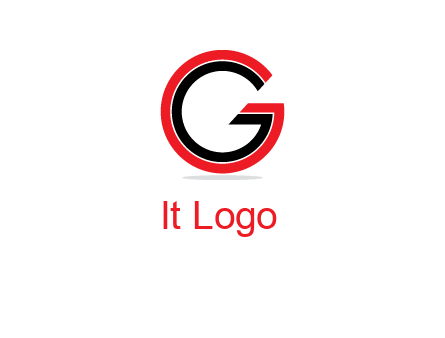two line art letter G 