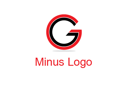 two line art letter G 