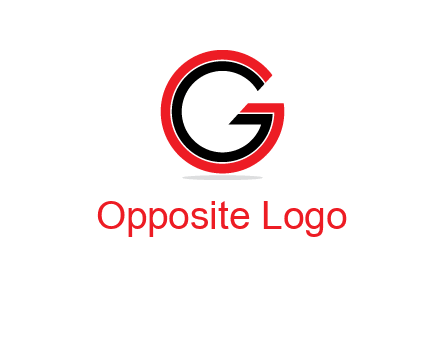 two line art letter G 