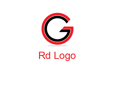 two line art letter G 