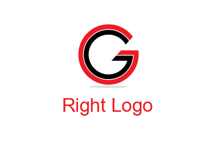two line art letter G 