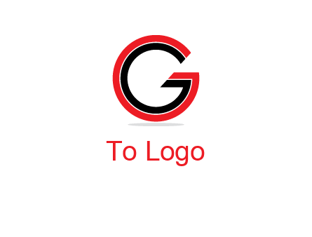 two line art letter G 