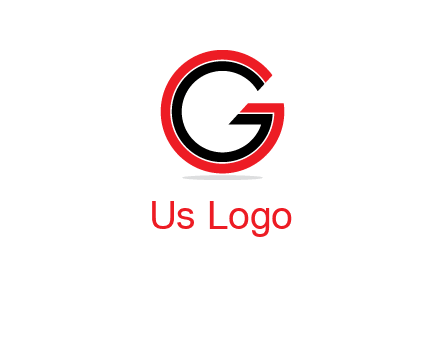 two line art letter G 