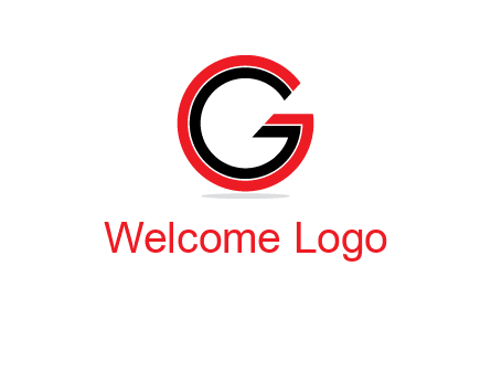 two line art letter G 