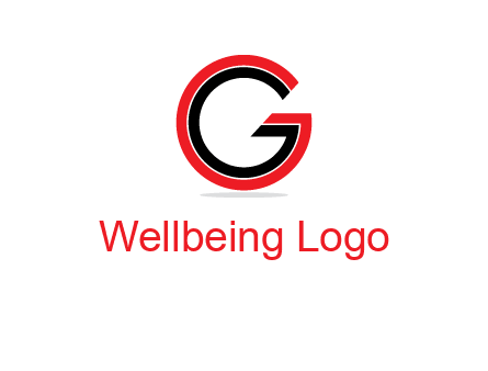 two line art letter G 
