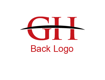 swoosh across letter GH