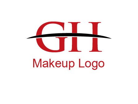 swoosh across letter GH