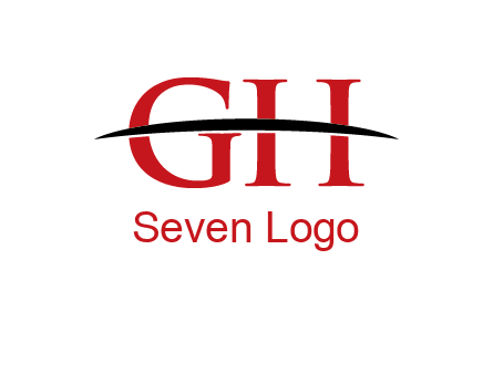 swoosh across letter GH