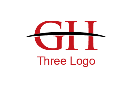 swoosh across letter GH