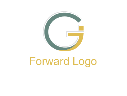 letter G forming letter I 