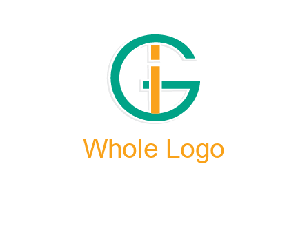 letter I in letter G 