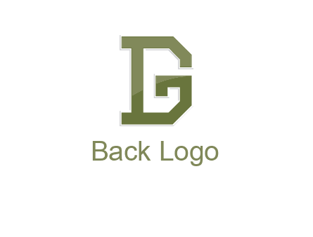 letter D forming letter G