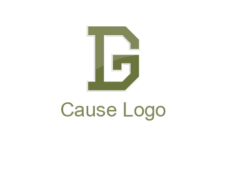 letter D forming letter G