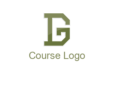 letter D forming letter G