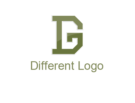 letter D forming letter G