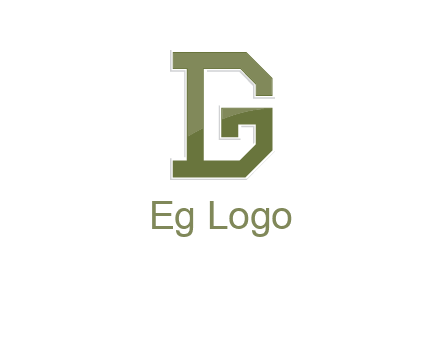 letter D forming letter G