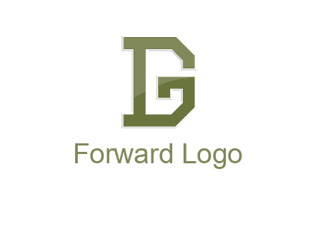 letter D forming letter G