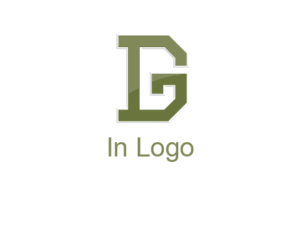 letter D forming letter G