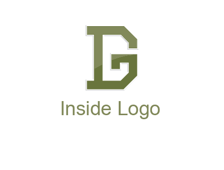 letter D forming letter G