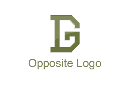 letter D forming letter G