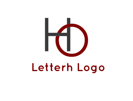 letter O intertwining with letter H