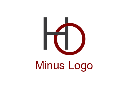 letter O intertwining with letter H