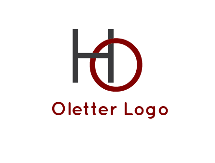 letter O intertwining with letter H