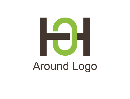 letter H going across letter O