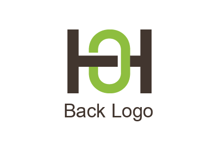 letter H going across letter O