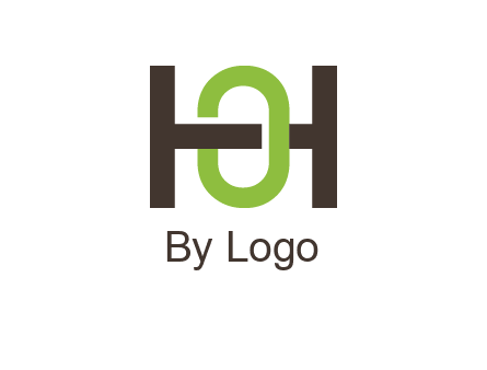 letter H going across letter O