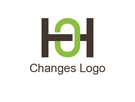 letter H going across letter O