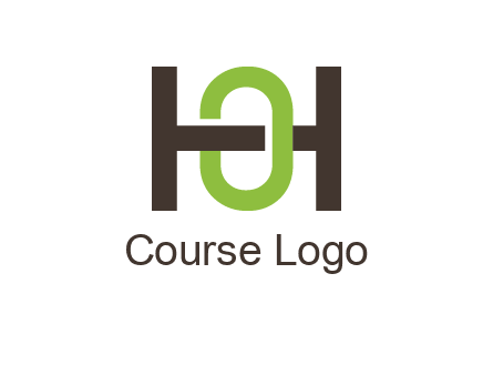 letter H going across letter O