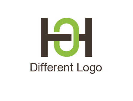 letter H going across letter O