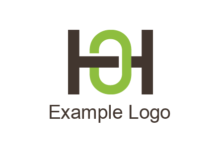 letter H going across letter O