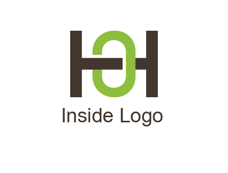 letter H going across letter O