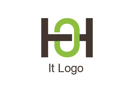 letter H going across letter O