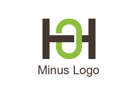 letter H going across letter O