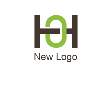 letter H going across letter O
