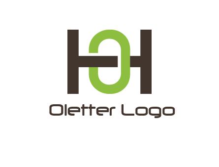 letter H going across letter O